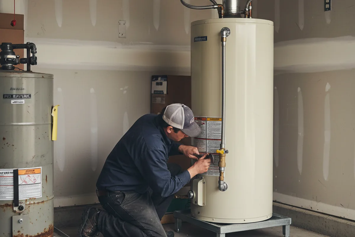 Water heater and shutoff valve replacement in Hellertown